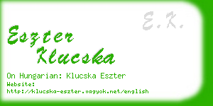 eszter klucska business card